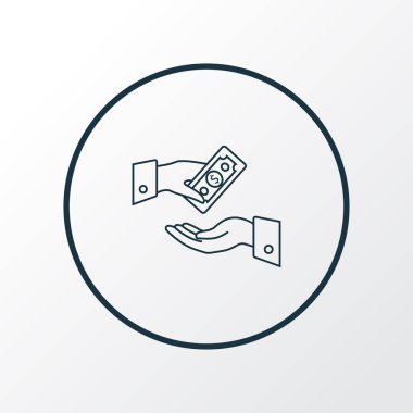 Ödeme simgesi satır sembolü olsun. Premium kalite izole kazanç öğe trendy tarzı.