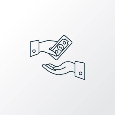 Ödeme simgesi satır sembolü olsun. Premium kalite izole kazanç öğe trendy tarzı.