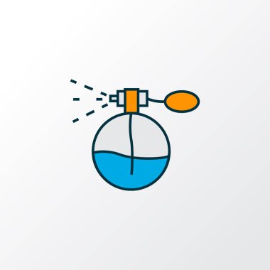 Parfüm simgesi renkli çizgi sembolü. Premium kalite izole koku öğe trendy tarzı.