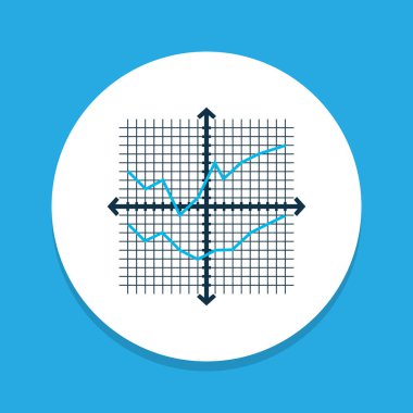 Grafik kılavuz çizgileri simgesi renkli sembol. Premium kalite izole analiz öğe trendy tarzı.