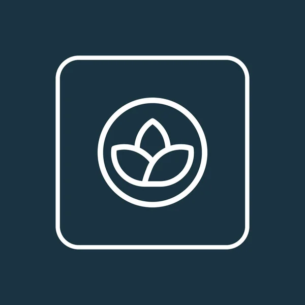 Lotus icône ligne symbole. Élément de lis isolé de qualité supérieure dans un style branché . — Image vectorielle