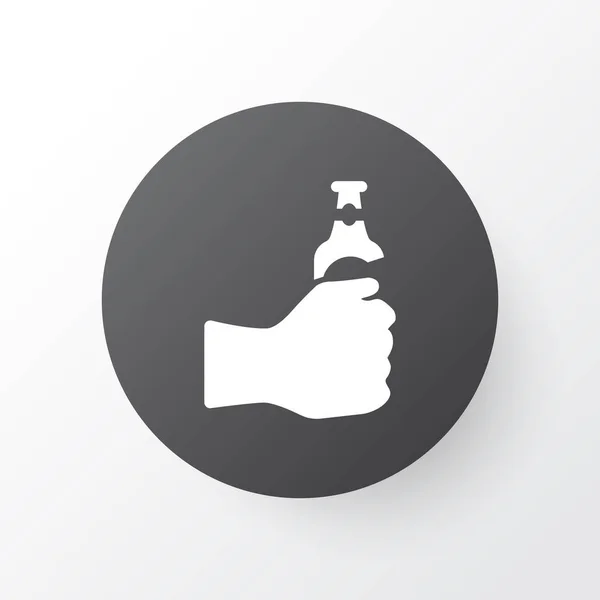 Napij se na ikonu symbolu. Prémiové kvality izolované pivo v ruce prvku v trendy stylu. — Stockový vektor