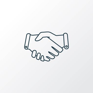 El sıkışma simgesi satır sembolü. Premium kalite izole ortaklık öğe trendy tarzı.