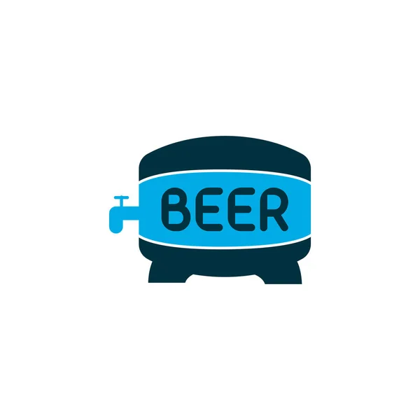 Vat bier pictogram gekleurde symbool. Premium kwaliteit geïsoleerd containerelement in trendy stijl. — Stockfoto