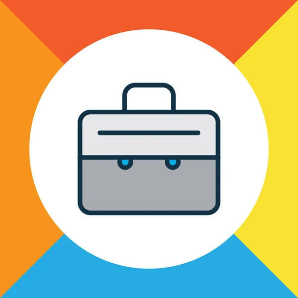 Suitcase pictogram gekleurde lijn symbool. Premium kwaliteit geïsoleerde aktetas in trendy stijl. — Stockfoto