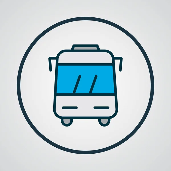 Busz ikon színes vonal szimbólum. Prémium minőségű elszigetelt autobusz elem trendi stílusban. — Stock Fotó