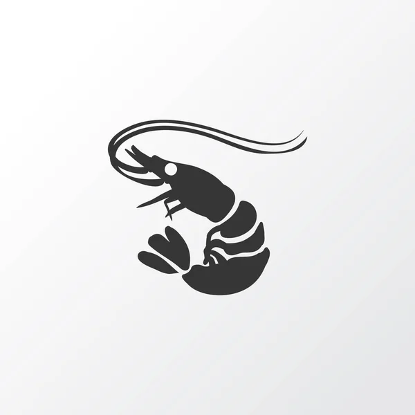 Shrimp icon symbol. Premium quality isolated prawn element in trendy style. — Stock Vector