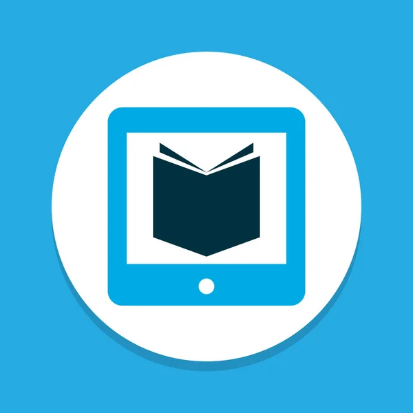 Simbolo colorato icona di apprendimento. Elemento e-reader isolato di qualità premium in stile trendy . — Foto Stock