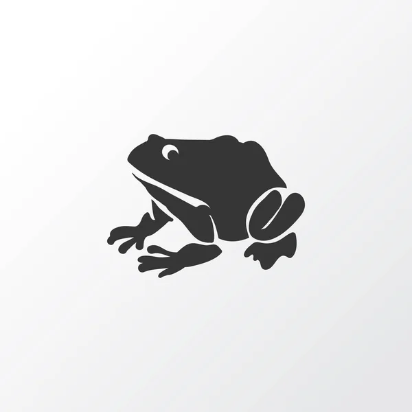 青蛙图标符号。时尚风格的优质隔离两栖动物元素. — 图库矢量图片