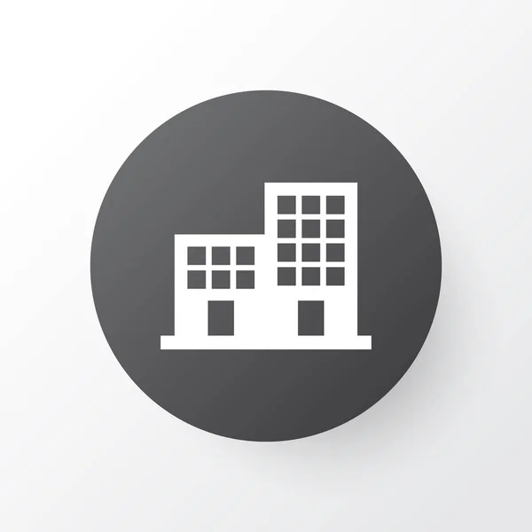 Κτίριο σύμβολο εικονίδιο γραφείων. Πριμοδότηση ποιότητας στοιχείο μεμονωμένο διαμέρισμα σε μοντέρνο στυλ. — Διανυσματικό Αρχείο
