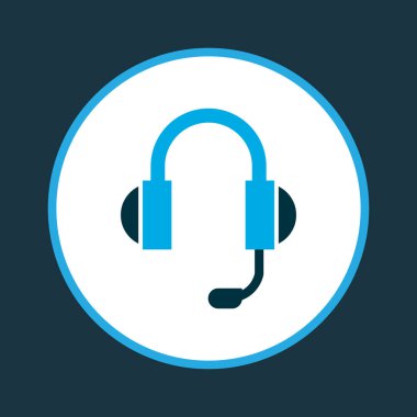 Kulaklık simgesi renkli sembol. Premium kalite izole kulaklık öğe trendy tarzı.