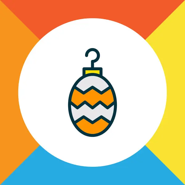 Icône Bauble symbole de ligne de couleur. Élément de boule de Noël isolé de qualité supérieure dans un style tendance . — Image vectorielle