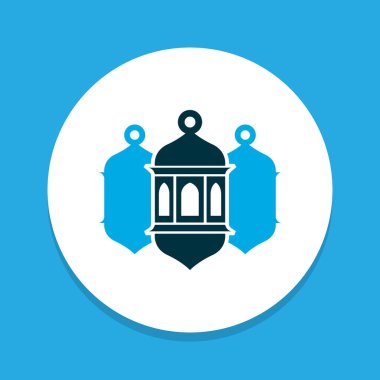 İbadet simgesi renkli sembol. Premium kalite izole Camii fener öğe trendy tarzı.