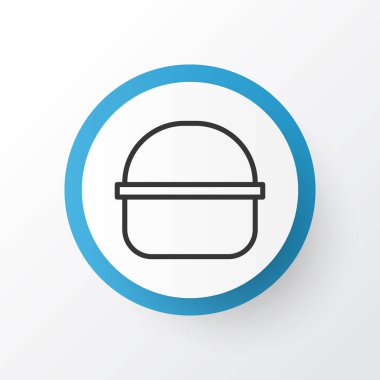 Sepet simgesi simgesi. Premium kalite izole paket öğesi trendy tarzı.