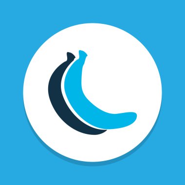 Muz simgesi renkli sembol. Premium kalite izole tropikal meyve öğe trendy tarzı.