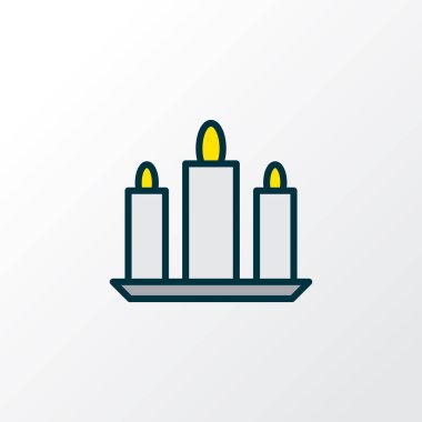 Mum simgesi renkli çizgi sembolü. Moda tarzında birinci kalite izole parafin ögesi.