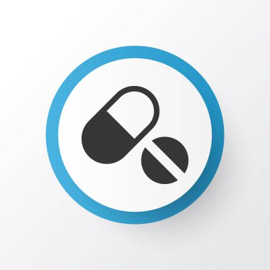 Granül simgesi simgesi. Premium kalite izole hapları öğe trendy tarzı.