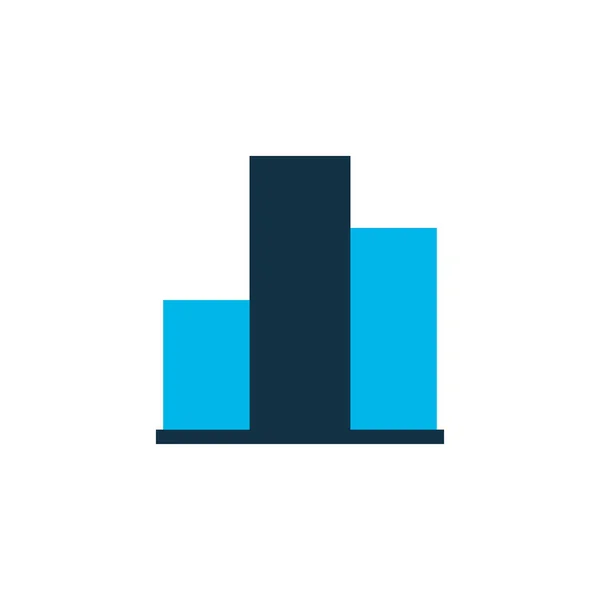 Kolommen grafiek pictogram gekleurde symbool. Premium kwaliteit geïsoleerd bar grafiekelement in trendy stijl. — Stockfoto