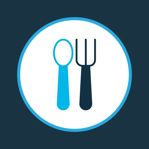 Spoon with fork icon colored symbol. Premium quality isolated silverware element in trendy style. — Stock Photo, Image