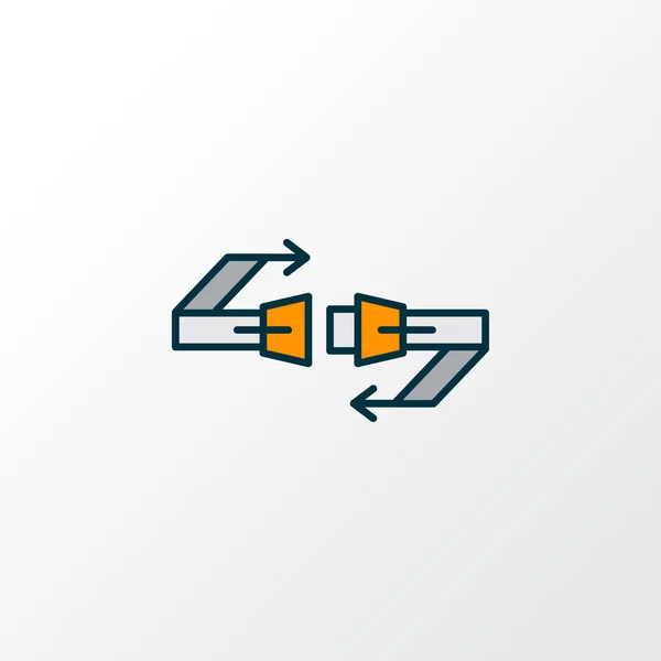 Veiligheidsgordel pictogram gekleurde lijn symbool. Premium kwaliteit geïsoleerd passagierselement in trendy stijl. — Stockfoto