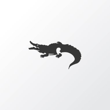 Timsah simgesi simgesi. Premium kalite izole timsah öğe trendy tarzı.