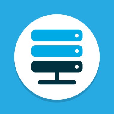 Sunucu simgesini renkli sembol. Premium kalite yalıtılmış bir ağ öğesi trendy tarzı.