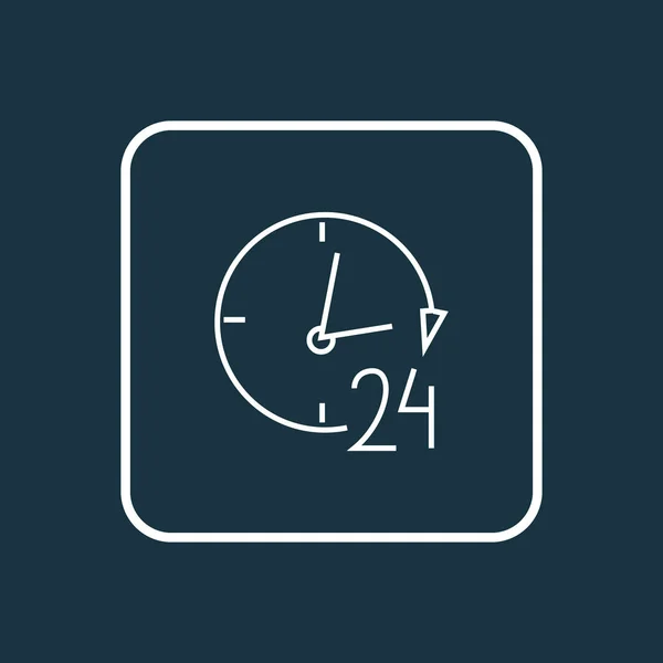 24 timmars service ikonen linjesymbol. Premium kvalitet isolerade stödenheten i trendig stil. — Stock vektor