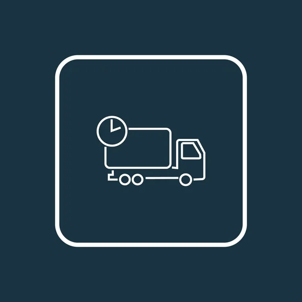 Levering pictogram lijn symbool. Premium kwaliteit geïsoleerde bestelwagen element in trendy stijl. — Stockfoto