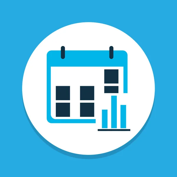 Statistical reports icon colored symbol. Premium quality isolated schedule element in trendy style. — Stock Photo, Image