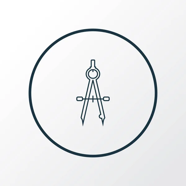 Iránytű ikonjának vonal szimbólum. Prémium minőségű elszigetelt elválasztó elem divatos stílusban. — Stock Vector