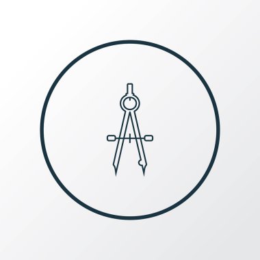 Pusula simgesini satır sembolü. Premium kalite izole bölücü öğe trendy tarzı.