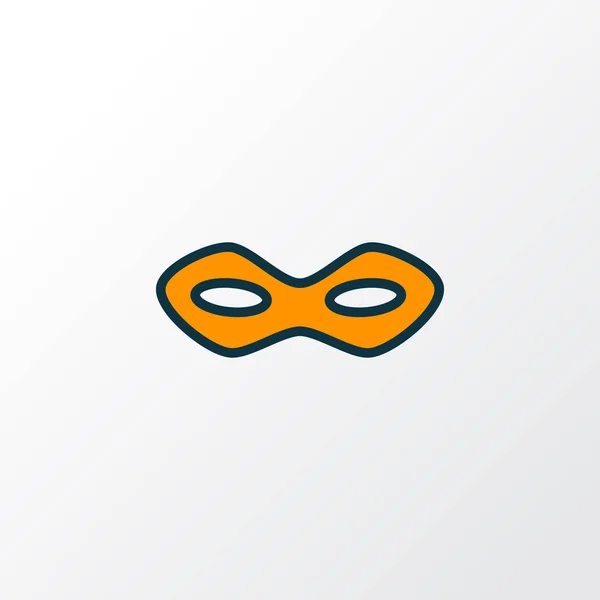 Festive mask icon colored line symbol. Premium quality isolated carnival element in trendy style.
