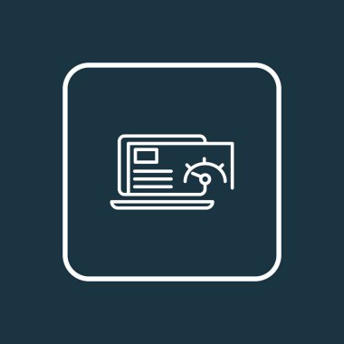 Sayfa hızı simgesi satır sembolü. Premium kalite izole Web sitesi performans öğe trendy tarzı.