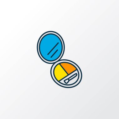 Far paleti simgesi renkli çizgi sembolü. Premium kalite izole yüz pudrası öğe trendy tarzı.