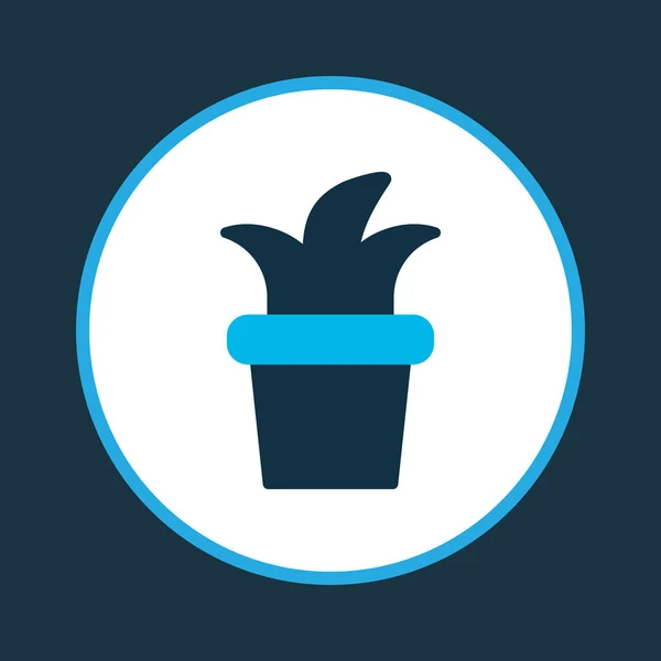 Blomkruka ikon färgad symbol. Premium kvalitet isolerad växt element i trendig stil. — Stockfoto