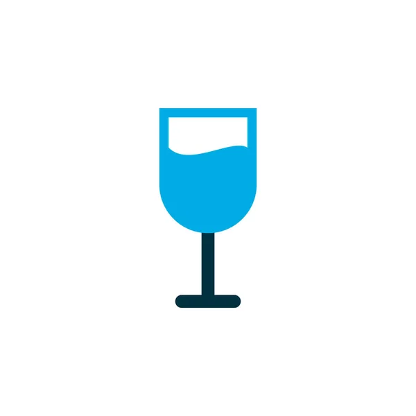 Glas vin ikon färgad symbol. Premium kvalitet isolerade vinglas element i trendig stil. — Stock vektor