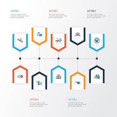 Satır renkli simgeler seyahat sigara ile kayıt kurulu, uçak otoyol ve yakın diğer öğeleri ayarlayın. Simgeler seyahat izole vektör çizim.