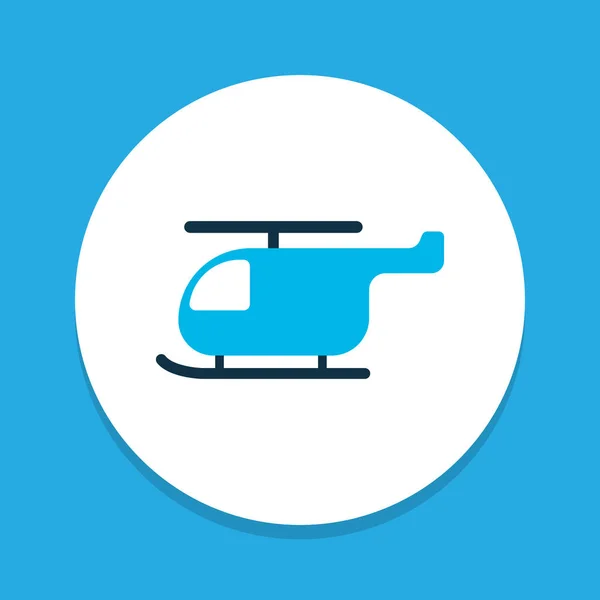 ヘリコプターのアイコン色のシンボル。トレンディなスタイルのプレミアム品質分離チョッパー要素. — ストックベクタ