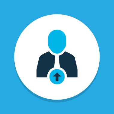 Yukarı doğru simge renkli sembol tesviye. Premium kalite izole liderlik öğe trendy tarzı.