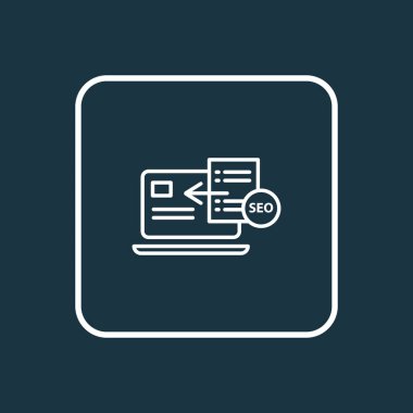 SEO Kılavuzu simgesini satır sembolü. Premium kalite izole el ile öğesinde trendy tarzı.