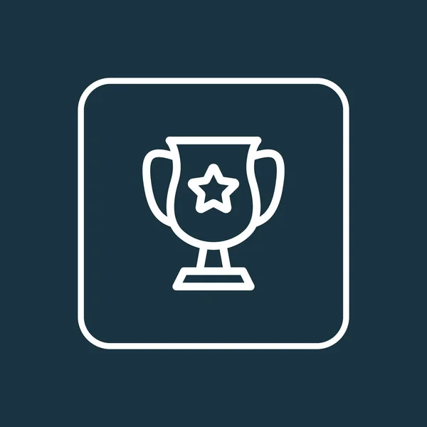 Győztes kupa ikon vonal szimbólum. Prémium minőségű elszigetelt bajnokság elem divatos stílusban. — Stock Fotó
