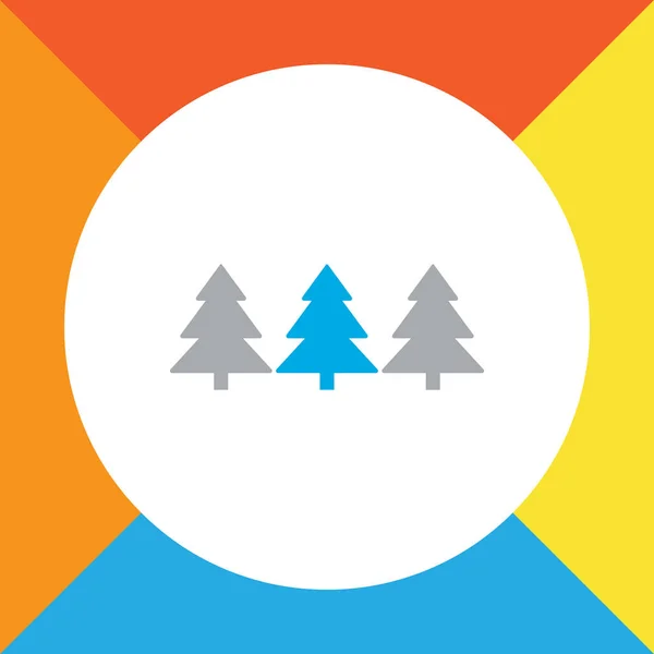 Forest icon colored line symbol. Premium quality isolated christmas trees element in trendy style.