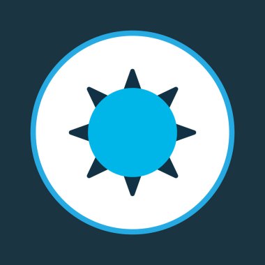 Güneş simgesi renkli sembol. Premium kalite izole güneş öğesinde trendy tarzı.