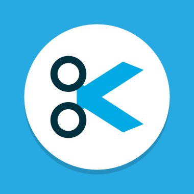 Simge renkli sembol kesti. Premium kalite izole makas öğe trendy tarzı.