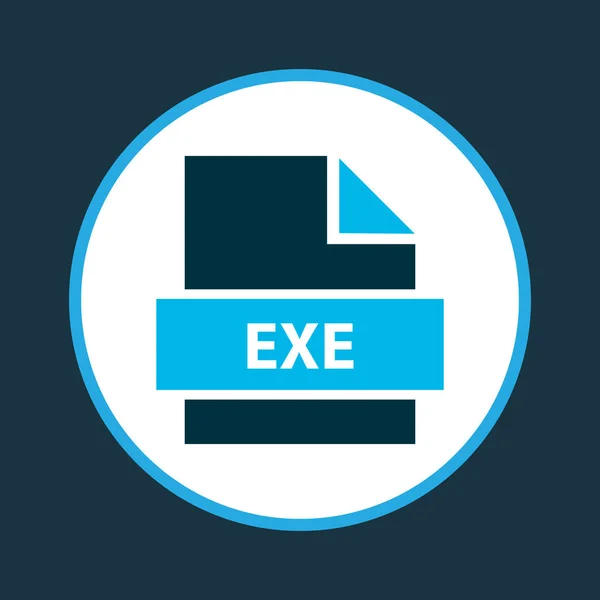 Цветной символ File exe. Высококачественный изолированный программный элемент в модном стиле . — стоковый вектор