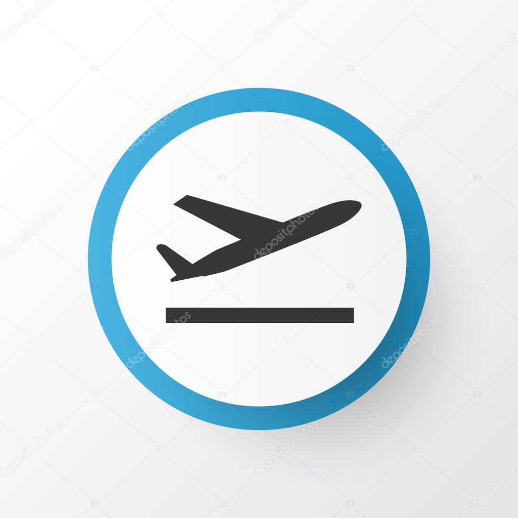 Departure icon symbol. Premium quality isolated aircraft element in trendy style.