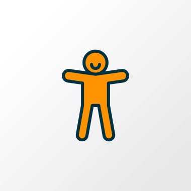 Zencefilli kurabiye simgesi renkli çizgi sembolü. Premium kalite izole bisküvi öğesinde trendy tarzı.