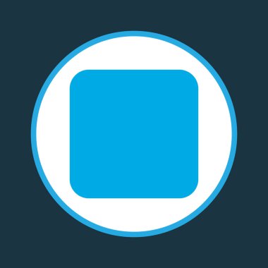 Simge renkli sembolü durdur. Moda biçiminde birinci kalite izole edilmiş duraklama ögesi.