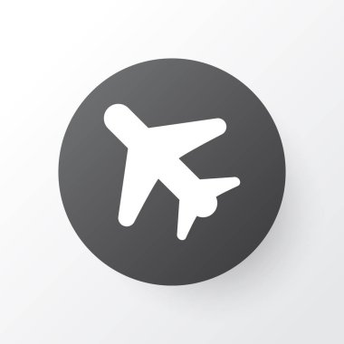 Uçağın içinde gökyüzü simgesi simgesi. Premium kalite izole uçuş öğe trendy tarzı.