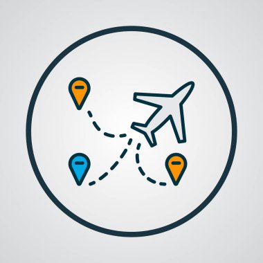 Multicities simgesi renkli çizgi sembolü. Premium kalite izole rota öğe trendy tarzı.